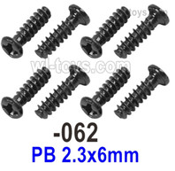 UDI RC 1603 Parts-Screws.1601-062.PB 2.3x6mm.Total 8pcs. UDI 1603 1/16 Rally Car Accessories..